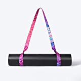 Generies Yoga Mat Strap Sling – Long 60" Adjustable Durable Cotton Yoga Mat Carrier – Carrying Sling for Thick Yoga Mat ，As Yoga Strap for Stretching (Yoga MAT NOT Included)