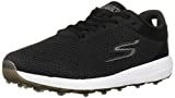 Skechers mens Max Golf Shoe, Black/White Textile, 10 US