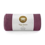 Lotuscrafts Yoga Towel Wet Grip - Non-Slip & Fast-Drying - Hot Yoga Mat Towel for Excellent Ground Grip - Non Slip Yoga Towel with Grips - Bikram Yoga Towel - Yoga and Pilates Towel [72" x 24"]
