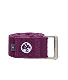 Manduka Align Yoga Strap – Strong, Durable Cotton Webbing with Adjustable Buckle for Secure, Slip-Free Support for Stretching, Yoga, Pilates and General Fitness. (35440), 8 Feet