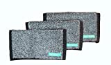 FACESOFT Activated Charcoal MINI Yoga Sweat Towel | Detox Your Skin While you Sweat | Free of Harmful MicroFibers | 3-Pack | New Bigger Size
