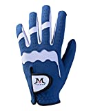 MAZEL Premium Men's Golf Gloves Left Hand,Hot Wet Weather Sweat-Absorbing,Fit Size S M L XL (Blue, XL)