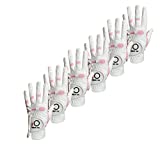 FINGER TEN Women’s Golf Gloves Ladies Left Hand Right Value 6 Pack, All Weather Extra Grip Lh Rh, Size Fit Small Medium Large XL (Large, Worn on Left Hand(Right-Handed Golfer))