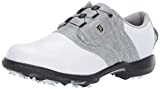 FootJoy womens DryJoys Boa Previous Season Style Golf Shoes, White/Black Print, 8.5 US