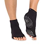 Gaiam Grippy Toeless Yoga Socks, Small/Medium, Granite Storm