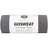 Hot Yoga Towel - Suede - 100% Microfiber, Super Absorbent, Bikram Yoga Mat Towel - Exercise, Fitness, Pilates, and Yoga Gear - Gray 26.5" x 72"