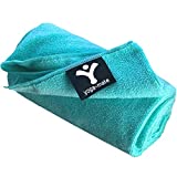 The Perfect Yoga Towel - Super Soft, Sweat Absorbent, Non-Slip Bikram Hot Yoga Towels | Perfect Size for Mat - Ideal for Hot Yoga & Pilates! (Teal)